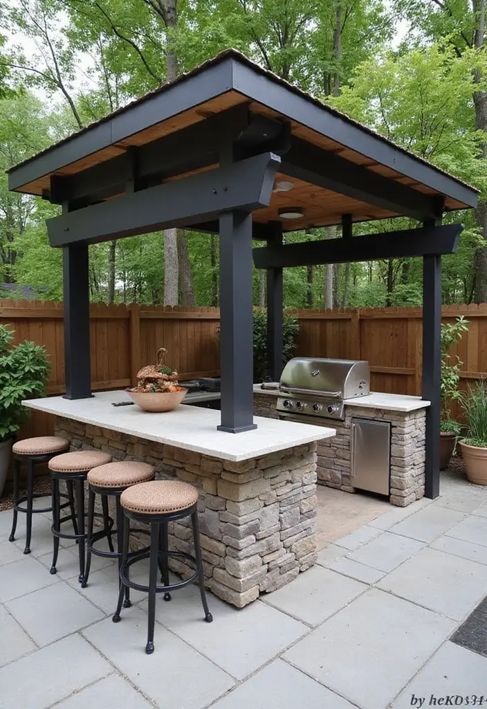 25 Backyard BBQ Area Designs Perfect for Weekend Parties 10 25 Backyard BBQ Area Designs Perfect for Weekend Parties 10. Covered BBQ Island
