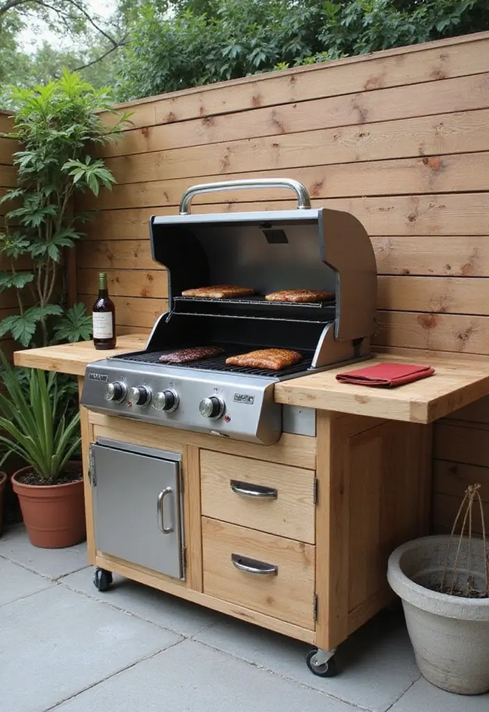 25 Backyard BBQ Area Designs Perfect for Weekend Parties 11 25 Backyard BBQ Area Designs Perfect for Weekend Parties 11. Compact BBQ Bench