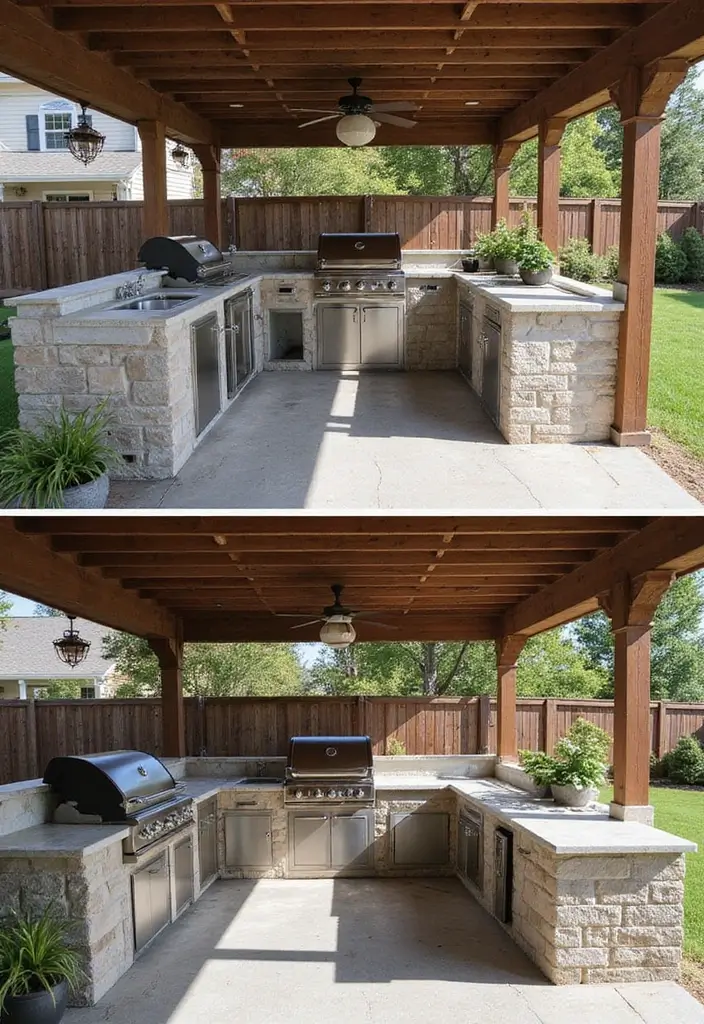 25 Backyard BBQ Area Designs Perfect for Weekend Parties 21 25 Backyard BBQ Area Designs Perfect for Weekend Parties 21. Transformative BBQ Space with Outdoor Kitchen