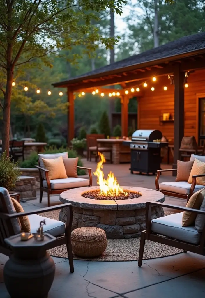 25 Backyard BBQ Area Designs Perfect for Weekend Parties 7 25 Backyard BBQ Area Designs Perfect for Weekend Parties 7. Fire Pit and BBQ Combo