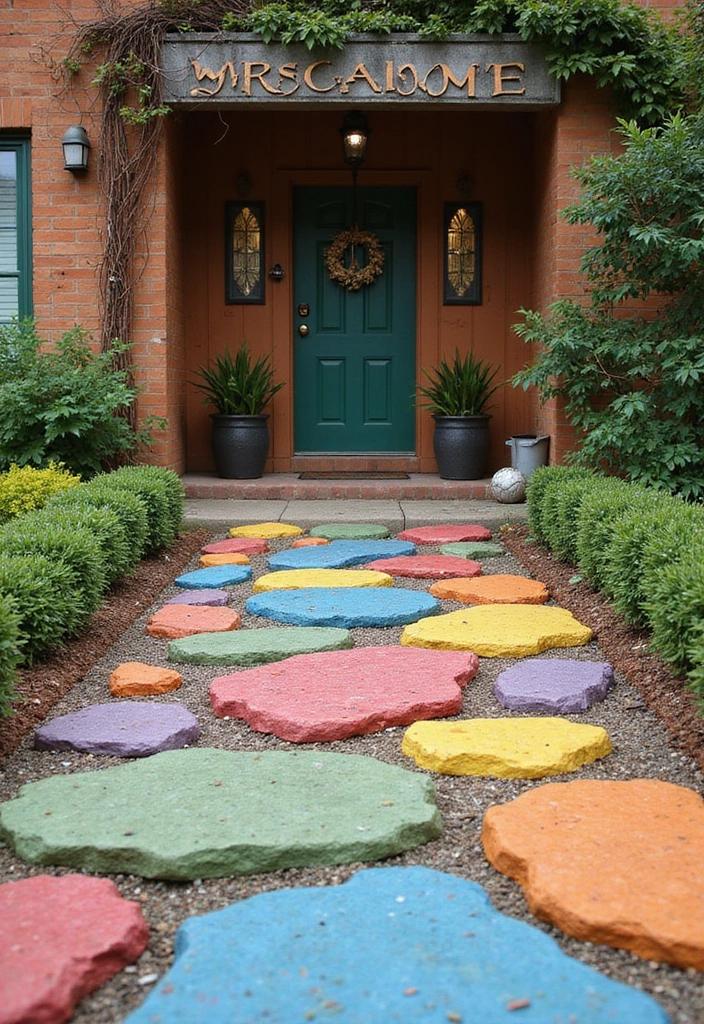 25 Backyard Entrance Ideas That Make a Grand First Impression 17 25 Backyard Entrance Ideas That Make a Grand First Impression - 17. Decorative Garden Stones.