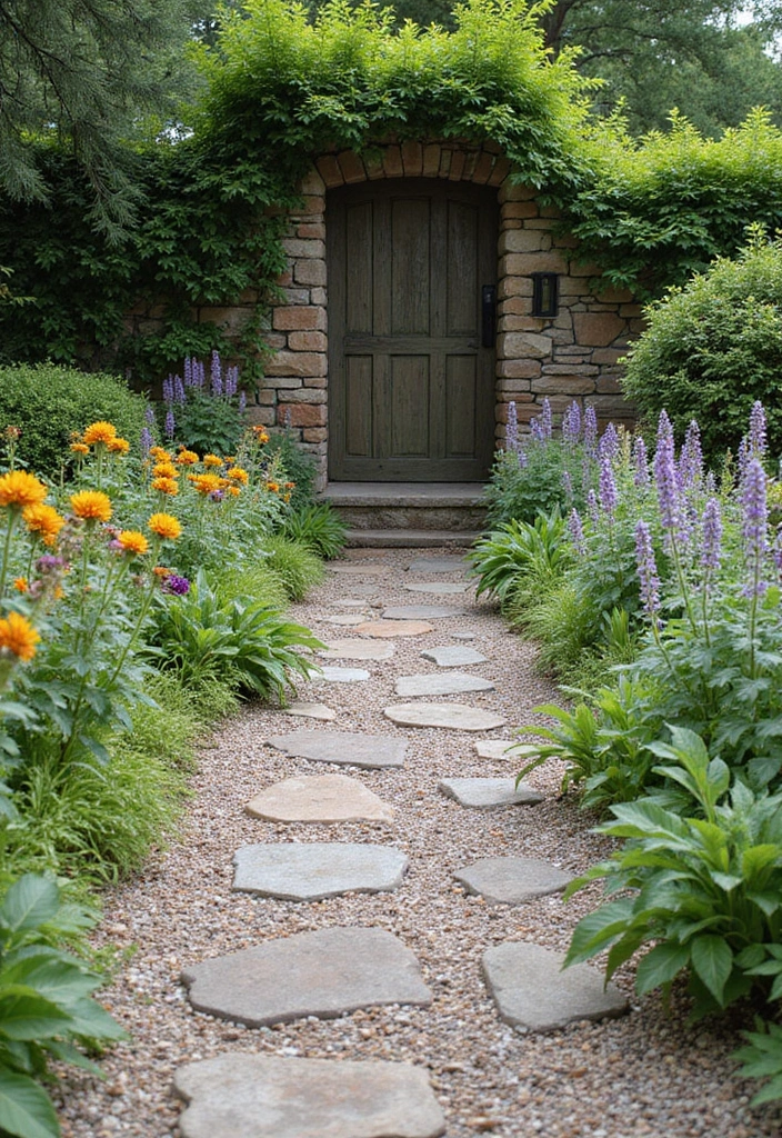 25 Backyard Entrance Ideas That Make a Grand First Impression 8 25 Backyard Entrance Ideas That Make a Grand First Impression - 8. Gravel Pathway with Natural Edging.