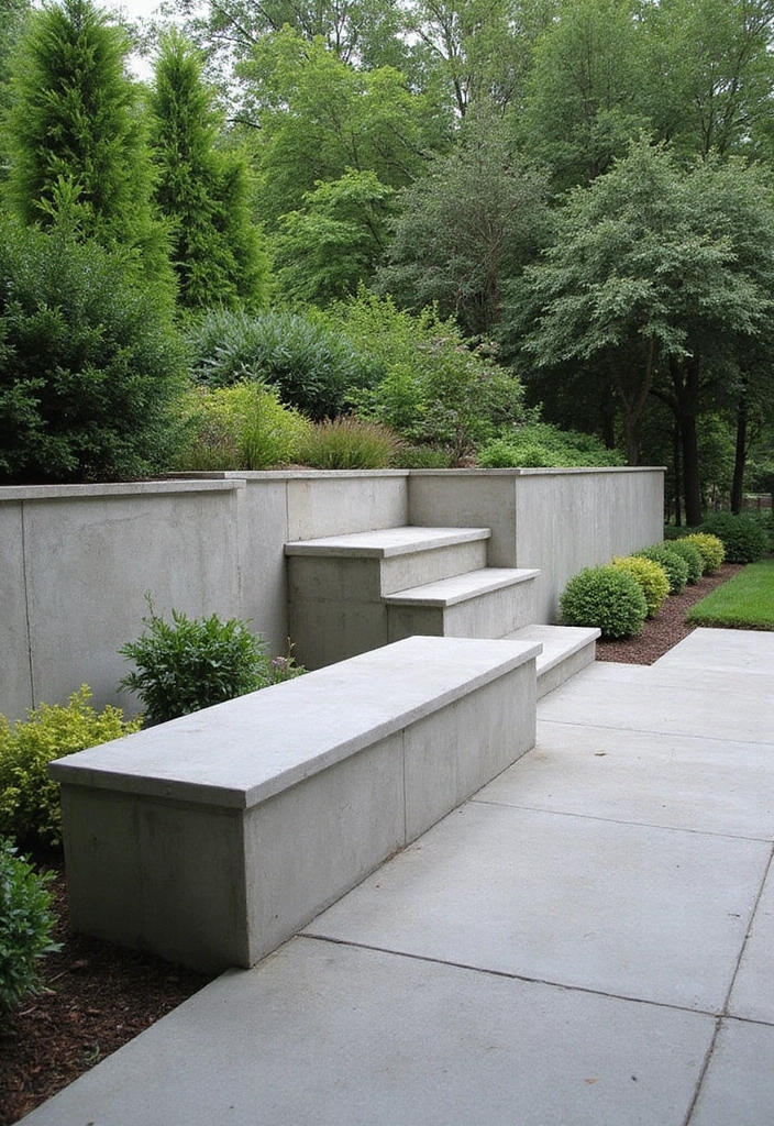 25 Backyard Retaining Wall Ideas That Add Function and Style 5 25 Backyard Retaining Wall Ideas That Add Function and Style 5. Sleek Concrete Designs