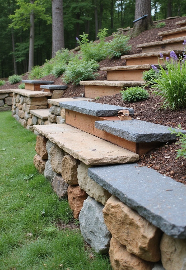 25 Backyard Retaining Wall Ideas That Add Function and Style 8 25 Backyard Retaining Wall Ideas That Add Function and Style 8. Mixed Material Walls