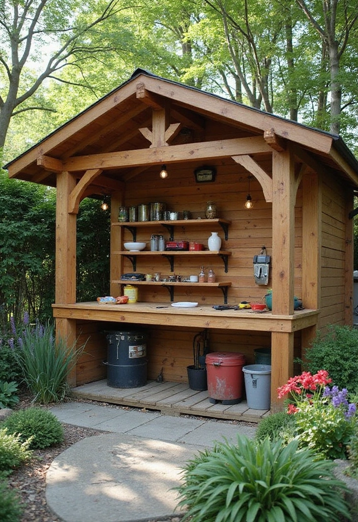 25 Backyard Shed Ideas That Add Storage With Style 8. Shed with Outdoor Workspace