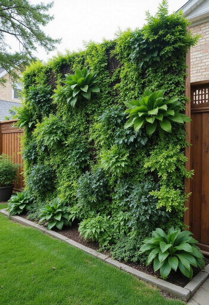 25 Backyard Wall Ideas That Add Texture and Privacy - 16. Green Wall Art Installations
