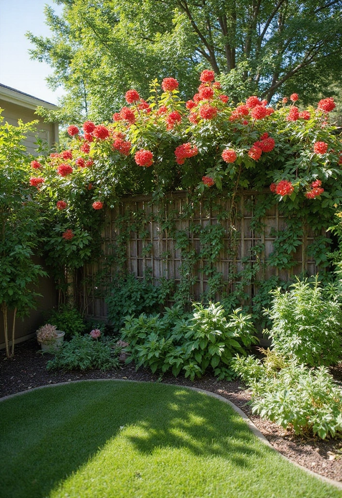 25 Backyard Wall Ideas That Add Texture and Privacy - 18. Vertical Trellis Fences