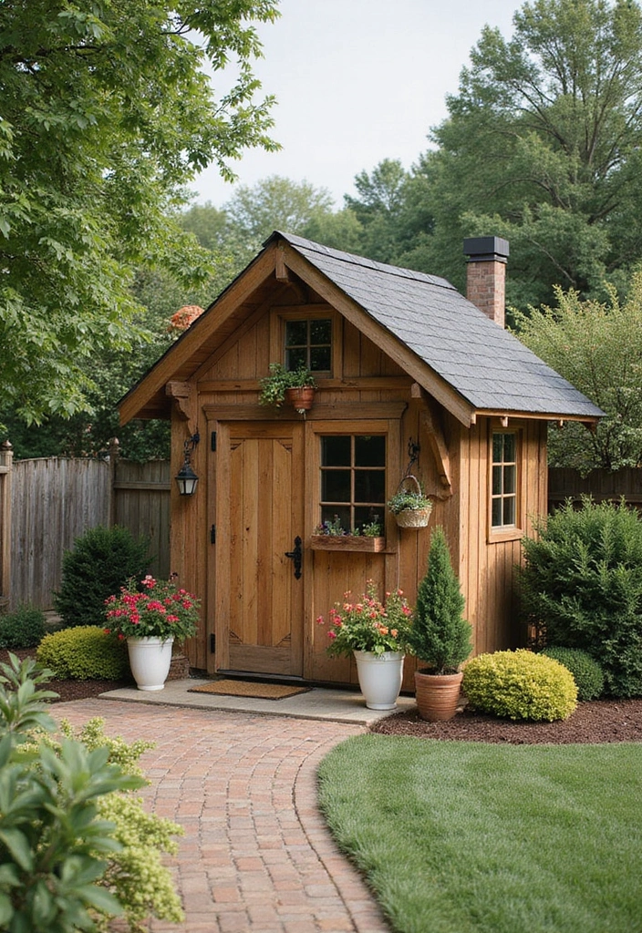 25 Bloxburg Backyard Designs That Feel Realistic and Fun 23. Rustic Barn Style Shed