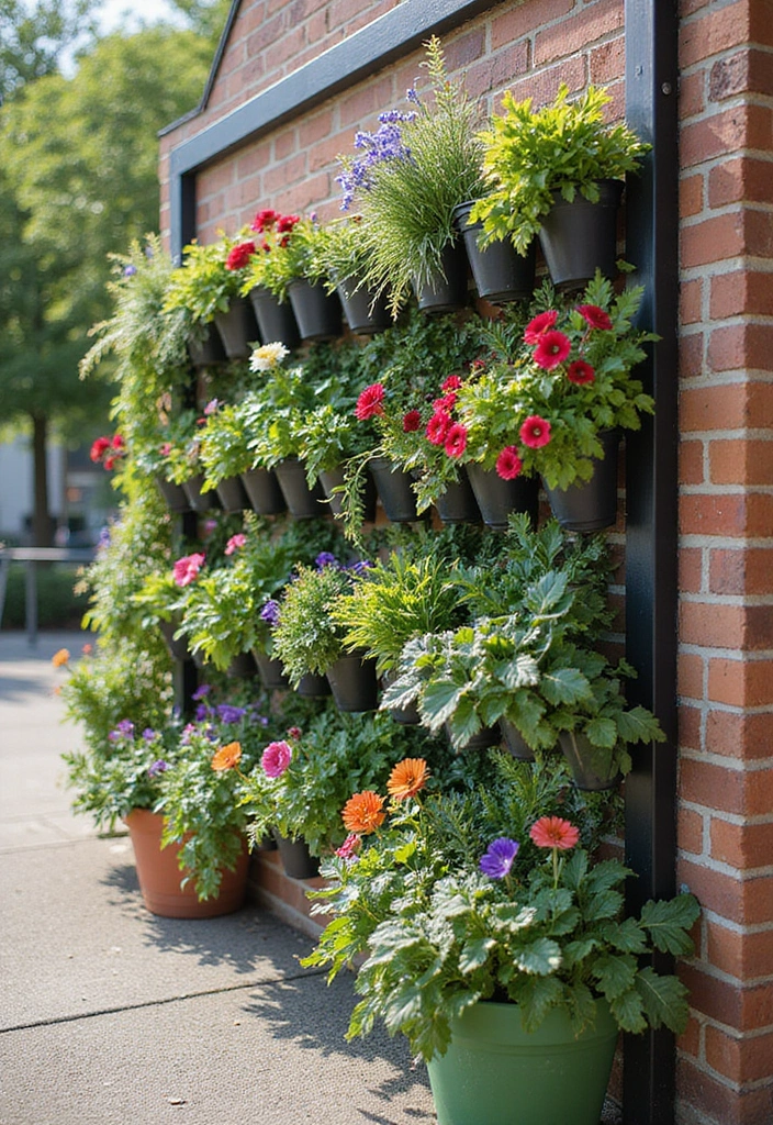 25 Bloxburg Backyard Designs That Feel Realistic and Fun 24. Creative Vertical Garden