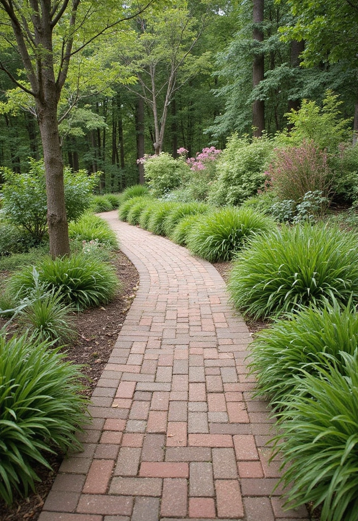 25 Brick Backyard Designs That Feel Timeless and Elegant - 2. Eco-Friendly Brick Walkways