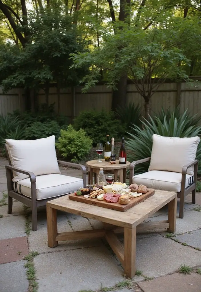 25 Kitchen Backyard Setups Perfect for Summer Parties - 21. Sophisticated Wine and Cheese Patio
