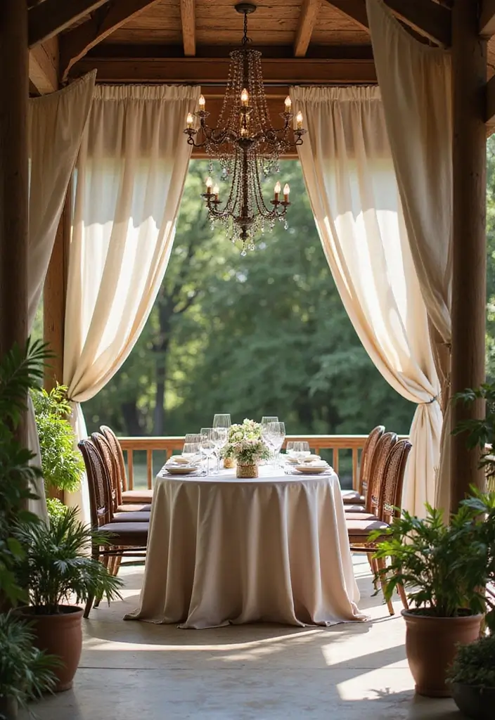 25 Kitchen Backyard Setups Perfect for Summer Parties - 6. Elegant Gazebo Dining Area