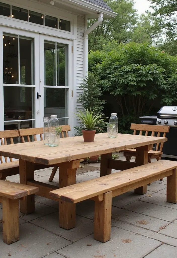 25 Kitchen Backyard Setups Perfect for Summer Parties - 7. Farmhouse-Style Outdoor Kitchen