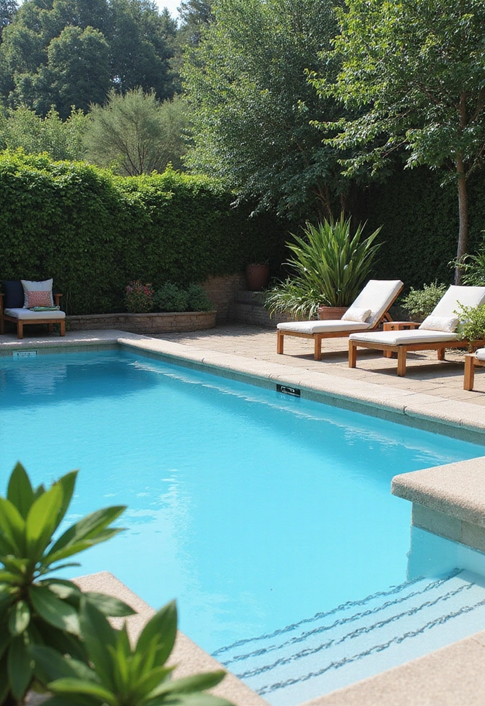 25 Small Backyard Pools That Maximize Every Inch 12. Pool with a Tanning Ledge