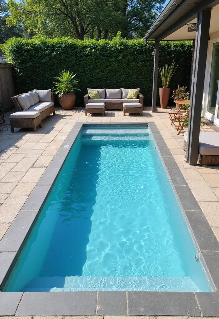 25 Small Backyard Pools That Maximize Every Inch 15. The Compact Lap Pool