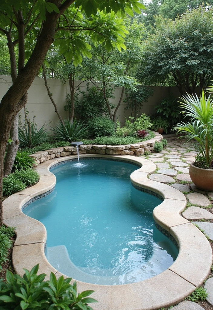 25 Small Backyard Pools That Maximize Every Inch 17. Curved Edges Pool