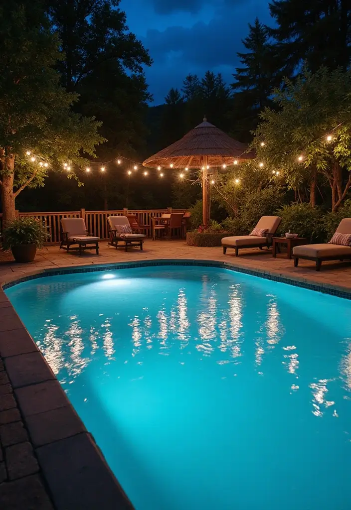 25 Small Backyard Pools That Maximize Every Inch 19. Lighted Pool Edges