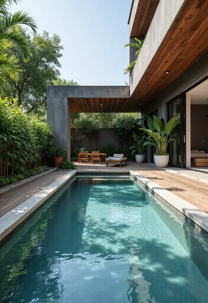 25 Small Backyard Pools That Maximize Every Inch 2. Rectangular Elegance