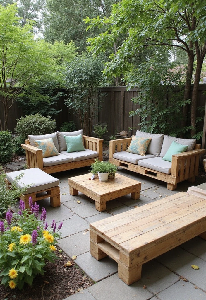 27 Backyard Decoration Ideas That Instantly Refresh Spaces - 1. Upcycled Pallet Garden Furniture