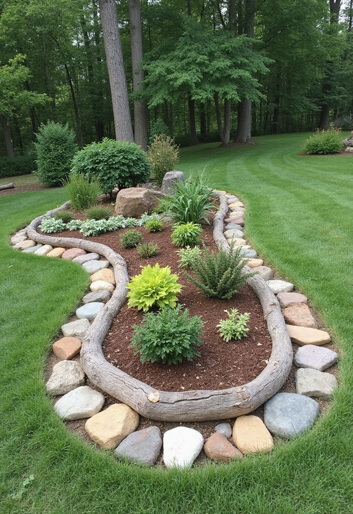 27 Backyard Decoration Ideas That Instantly Refresh Spaces - 20. Sustainable Garden Edging