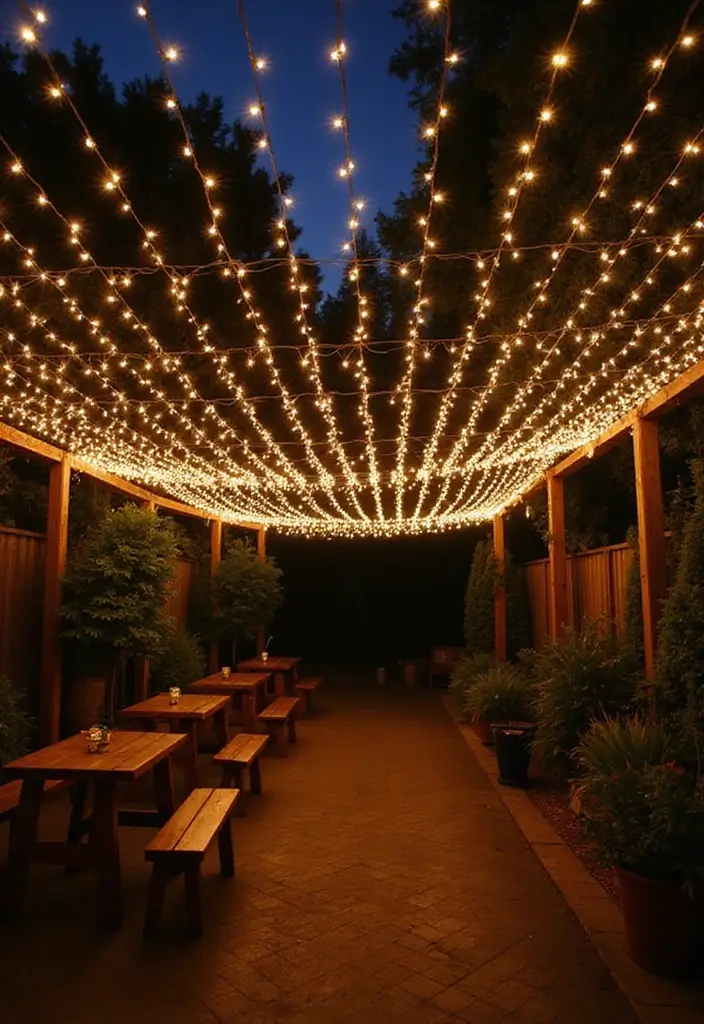 27 Backyard Inspo Pins People Can’t Stop Saving - 1. Whimsical Fairy Light Canopy