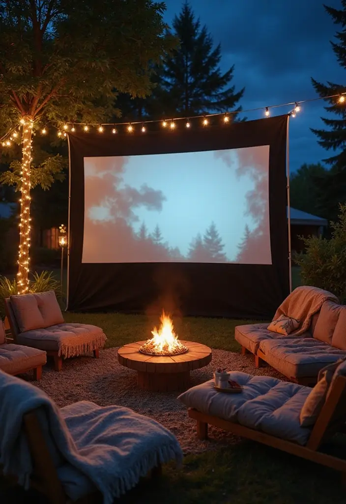 27 Backyard Inspo Pins People Can’t Stop Saving - 19. Outdoor Movie Nights