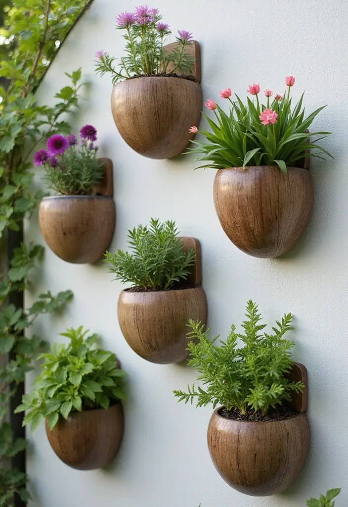 27 Backyard Inspo Pins People Can’t Stop Saving - 27. DIY Outdoor Wall Planters
