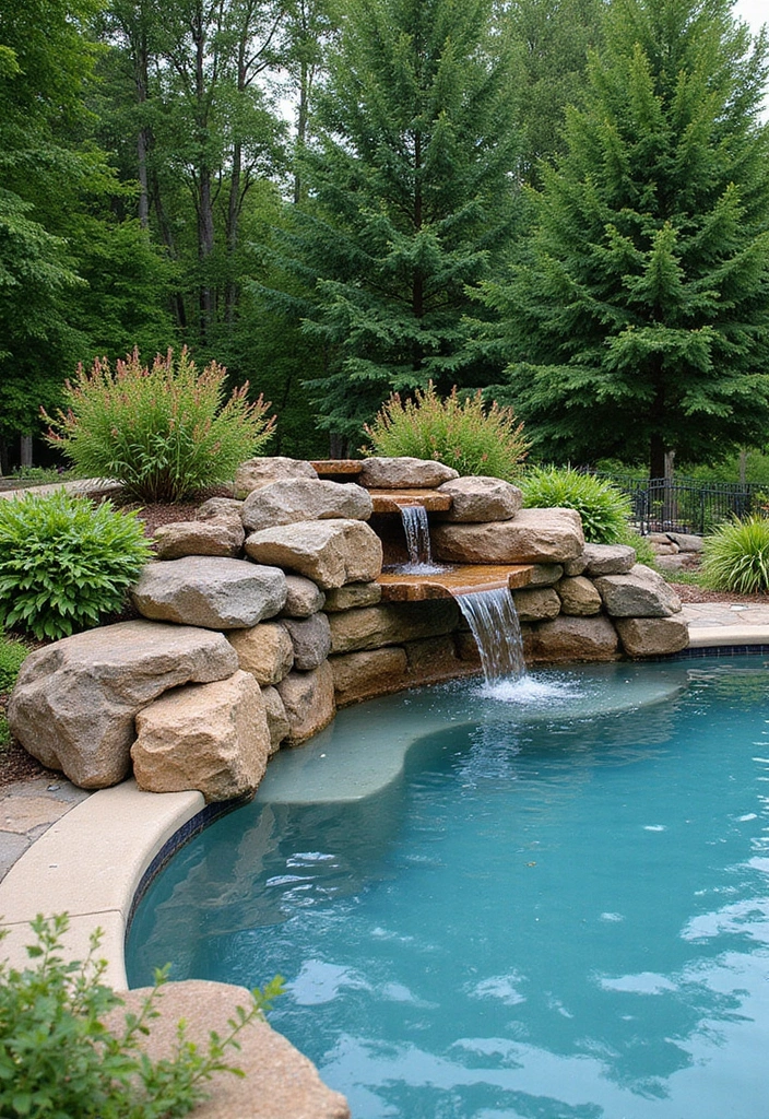 27 Backyard Landscaping With Pool That Look Breathtaking - 25. Sustainable Water Features
