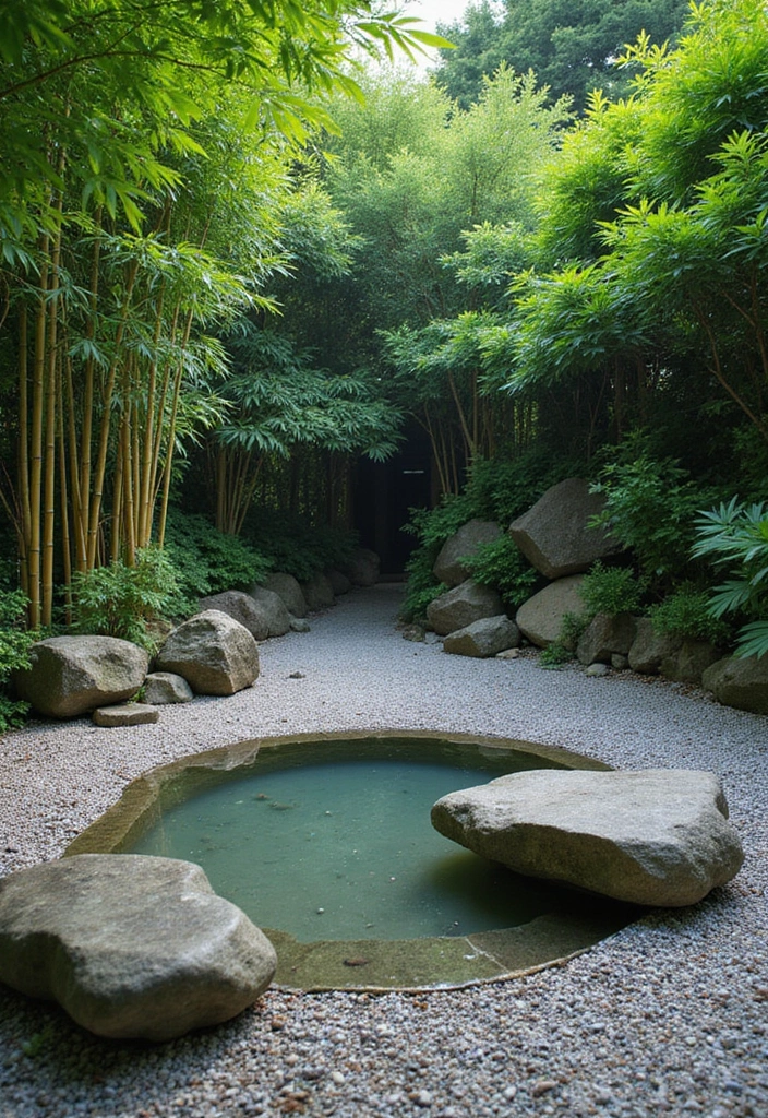 27 Backyard Landscaping With Pool That Look Breathtaking - 6. Zen Garden Retreat