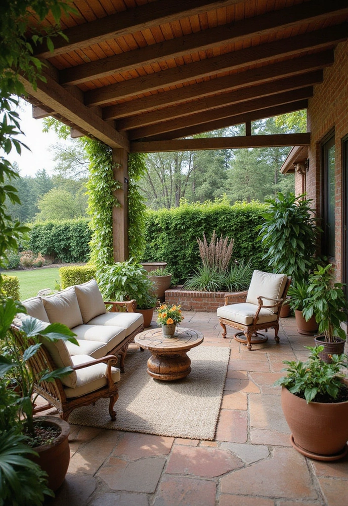 27 Backyard Patio Ideas Pinterest Users Are Loving 26. Roofed Patio Spaces