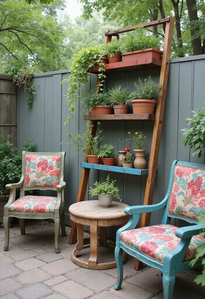 27 Backyard Patio Ideas Pinterest Users Are Loving 3. Upcycled Garden Furniture