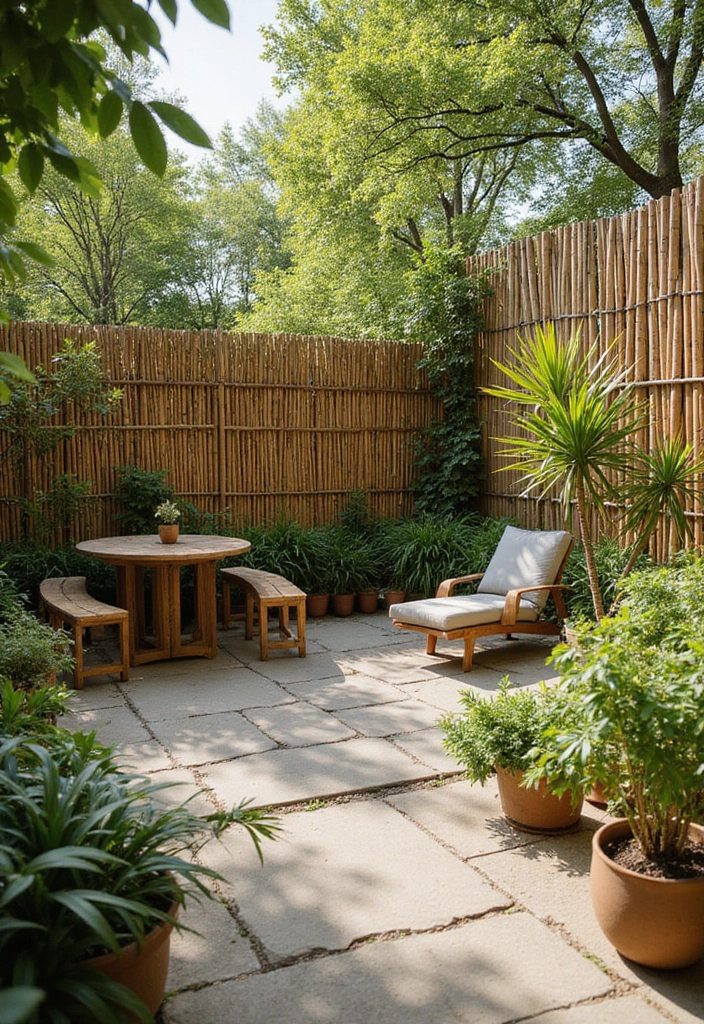 27 Backyard Patio Ideas Pinterest Users Are Loving 8. Bamboo Fencing