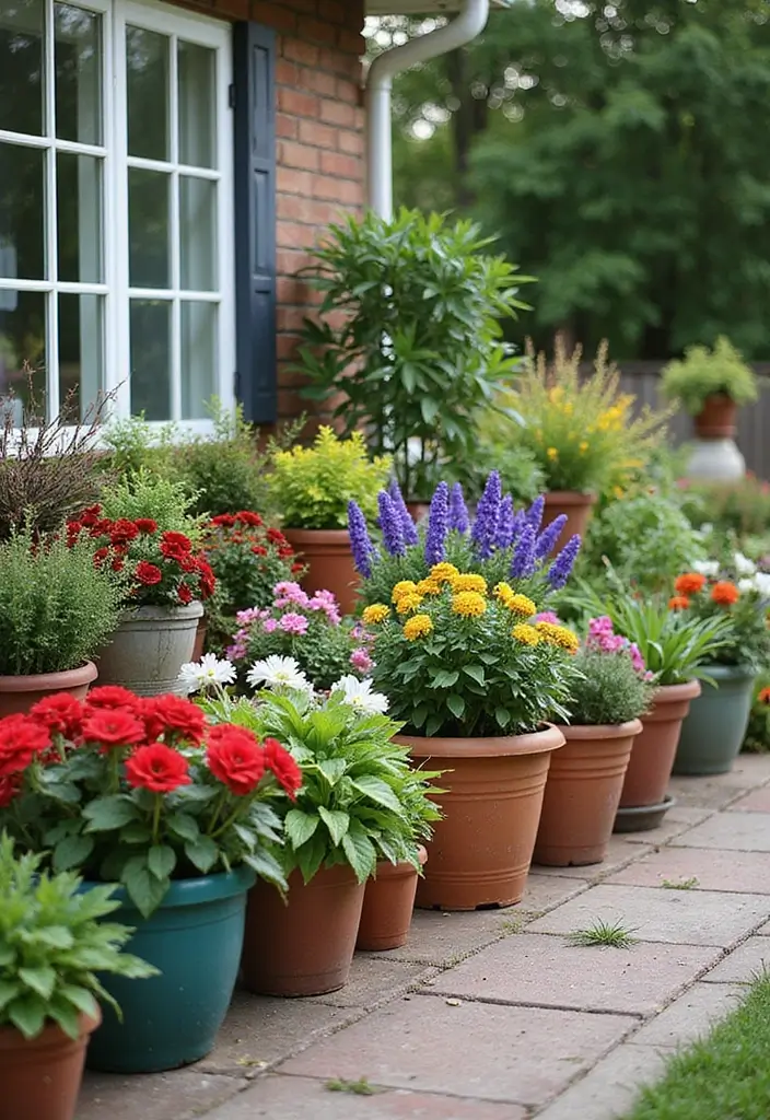 27 Backyard Patio Inspirations Everyone Will Want to Copy 9. Colorful Container Gardens