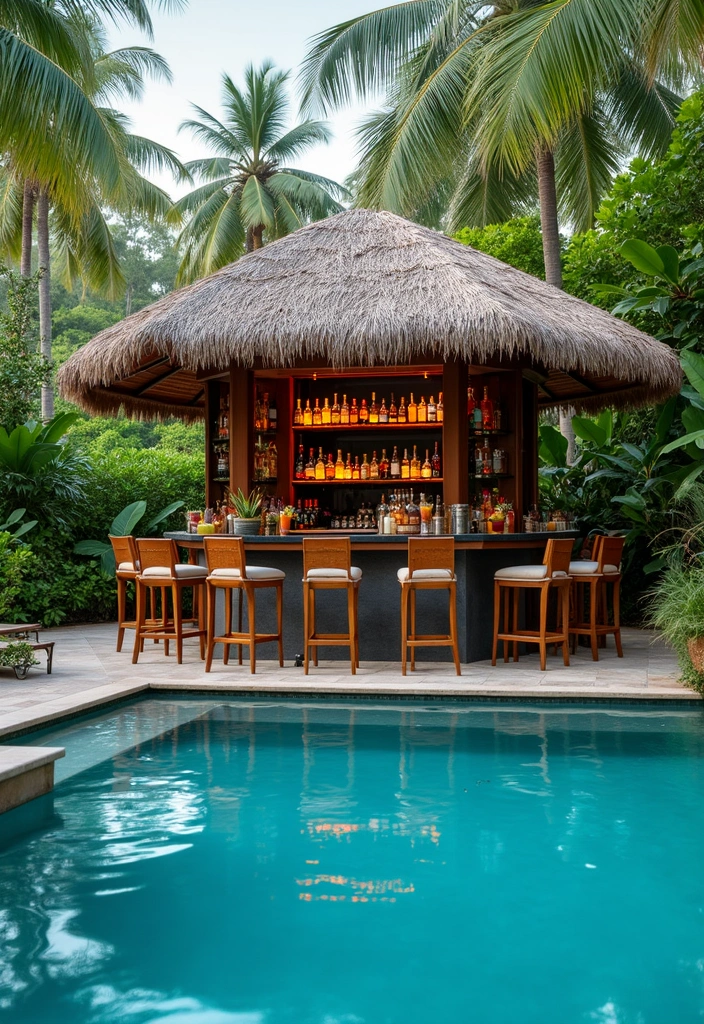 27 Pool in Backyard Ideas That Turn Homes Into Resorts - 10. Swim-Up Bar Experience