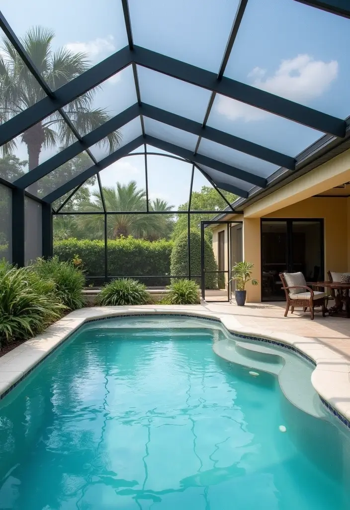 27 Pool in Backyard Ideas That Turn Homes Into Resorts - 18. Pool Enclosures