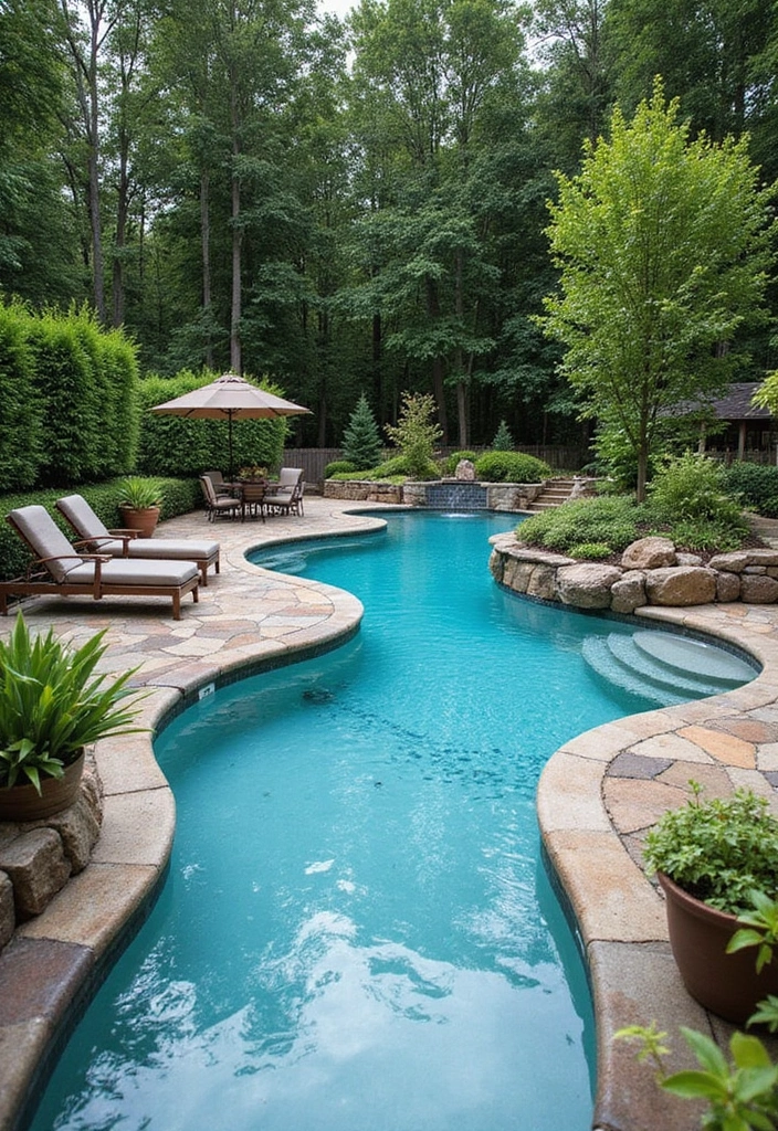 27 Pool in Backyard Ideas That Turn Homes Into Resorts - 19. Lazy River Pool Design
