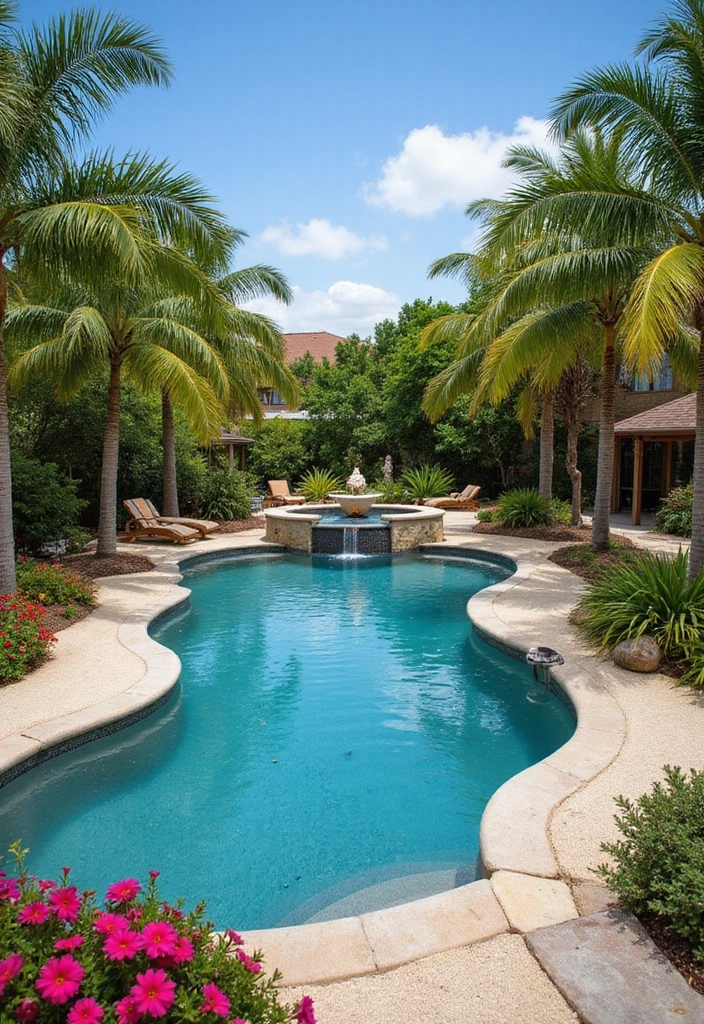 27 Pool in Backyard Ideas That Turn Homes Into Resorts - 2. Tropical Paradise Vibes