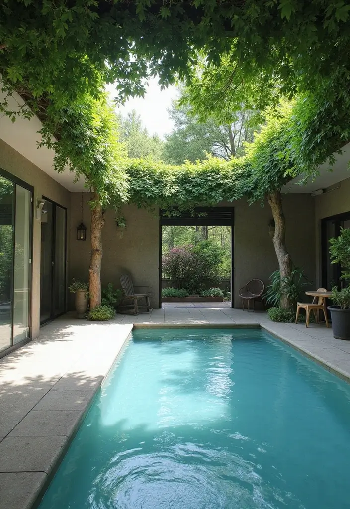 27 Pool in Backyard Ideas That Turn Homes Into Resorts - 26. Green Roof Over Pool Area