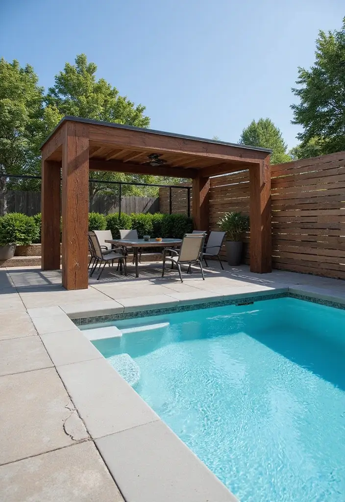 27 Pool in Backyard Ideas That Turn Homes Into Resorts - 27. Unique Pool Fencing
