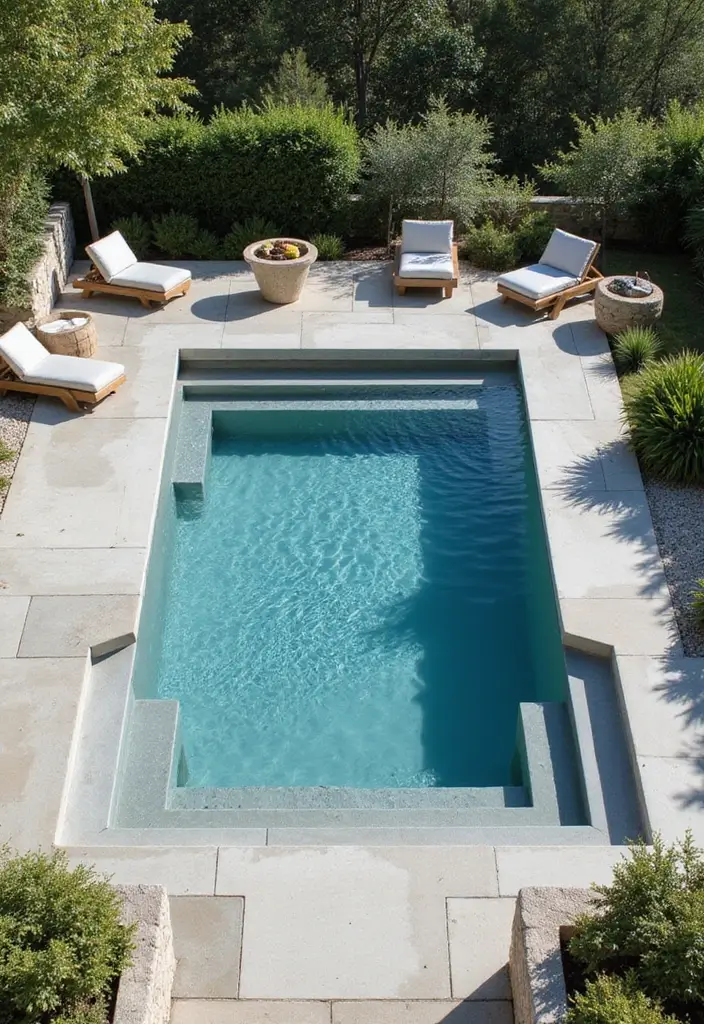 27 Pool in Backyard Ideas That Turn Homes Into Resorts - 3. Modern Geometric Designs