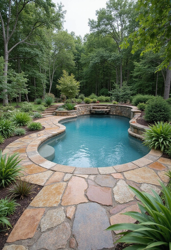 27 Pool in Backyard Ideas That Turn Homes Into Resorts - 6. Natural Stone Accents