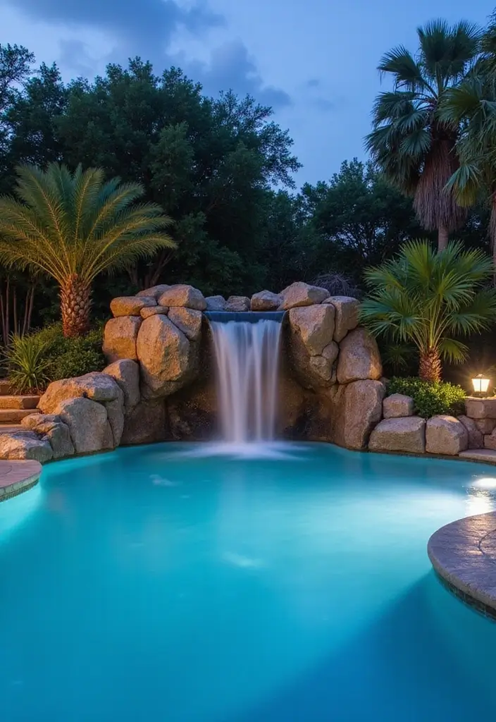 27 Pool in Backyard Ideas That Turn Homes Into Resorts - 7. Waterfall Features