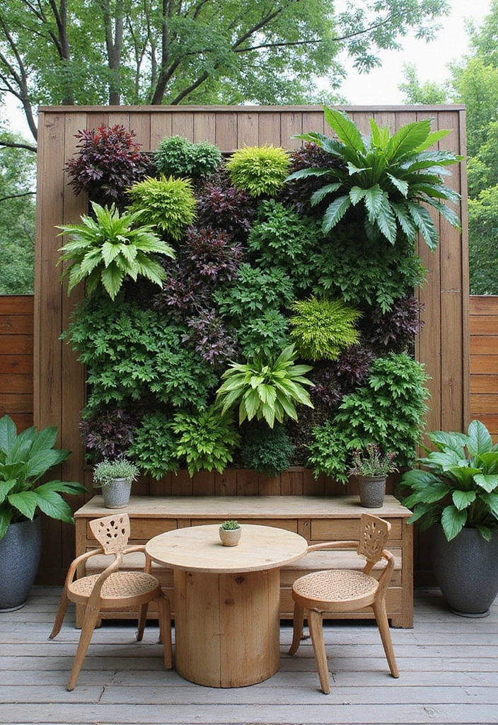 27 Small Backyard Deck Ideas That Maximize Tight Spaces - 1. Vertical Garden Walls