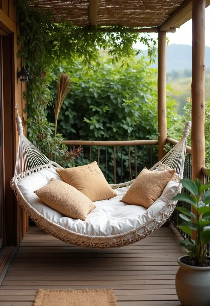 27 Small Backyard Deck Ideas That Maximize Tight Spaces - 16. Cozy Hammocks
