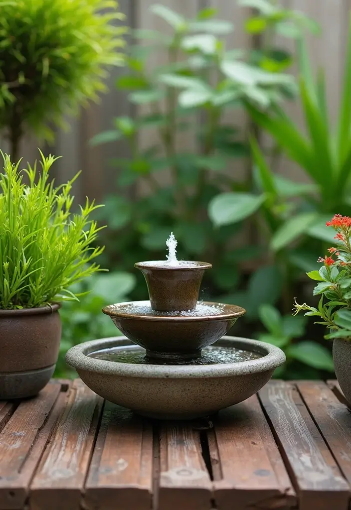 27 Small Backyard Deck Ideas That Maximize Tight Spaces - 18. Water Features