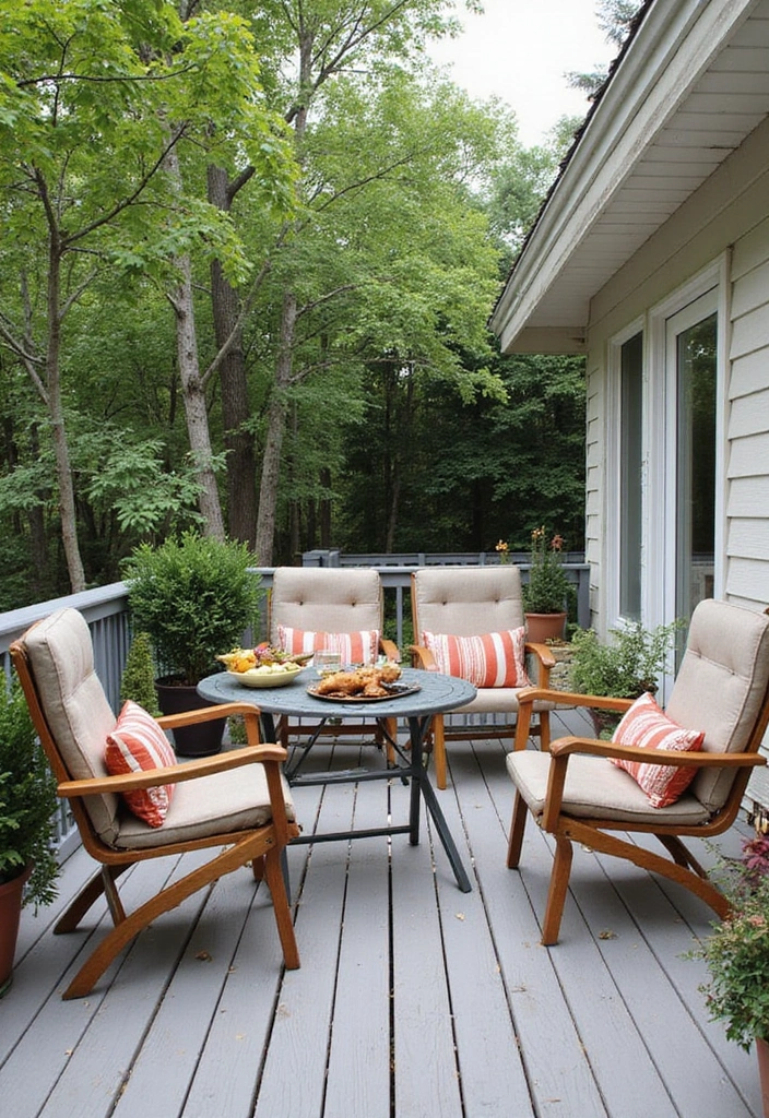 27 Small Backyard Deck Ideas That Maximize Tight Spaces - 2. Folding Furniture