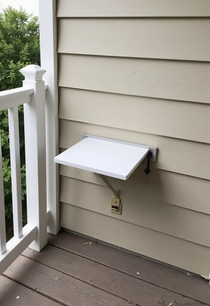 27 Small Backyard Deck Ideas That Maximize Tight Spaces - 26. Wall-Mounted Tables