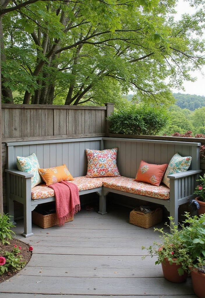 27 Small Backyard Deck Ideas That Maximize Tight Spaces - 3. Corner Seating Nooks