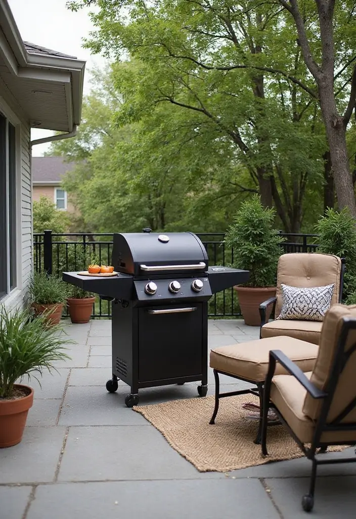27 Small Backyard Deck Ideas That Maximize Tight Spaces - 7. Compact BBQ Grills