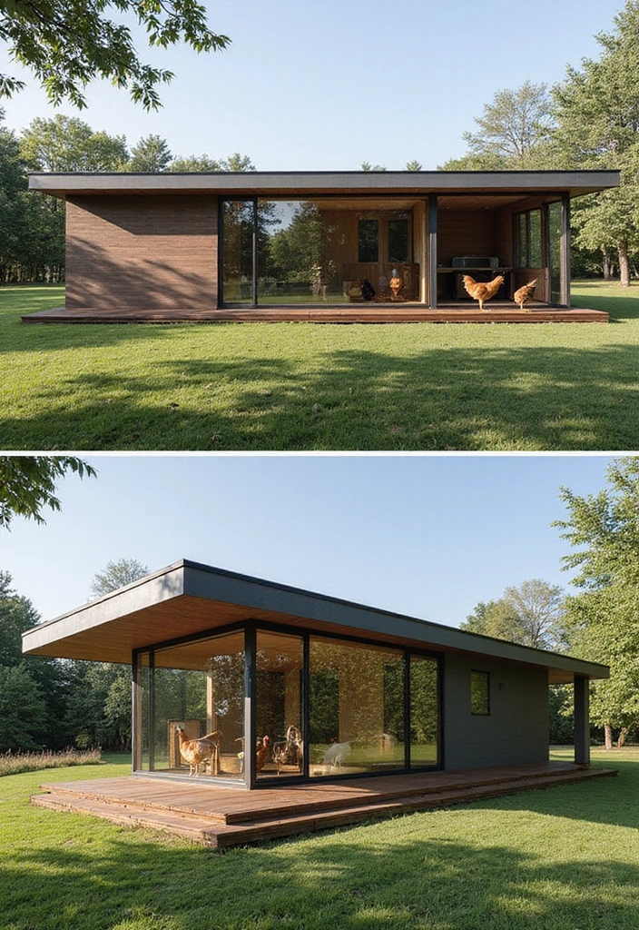 28 Backyard Chicken Coop Designs That Look Charming 14. Contemporary Chic Coop